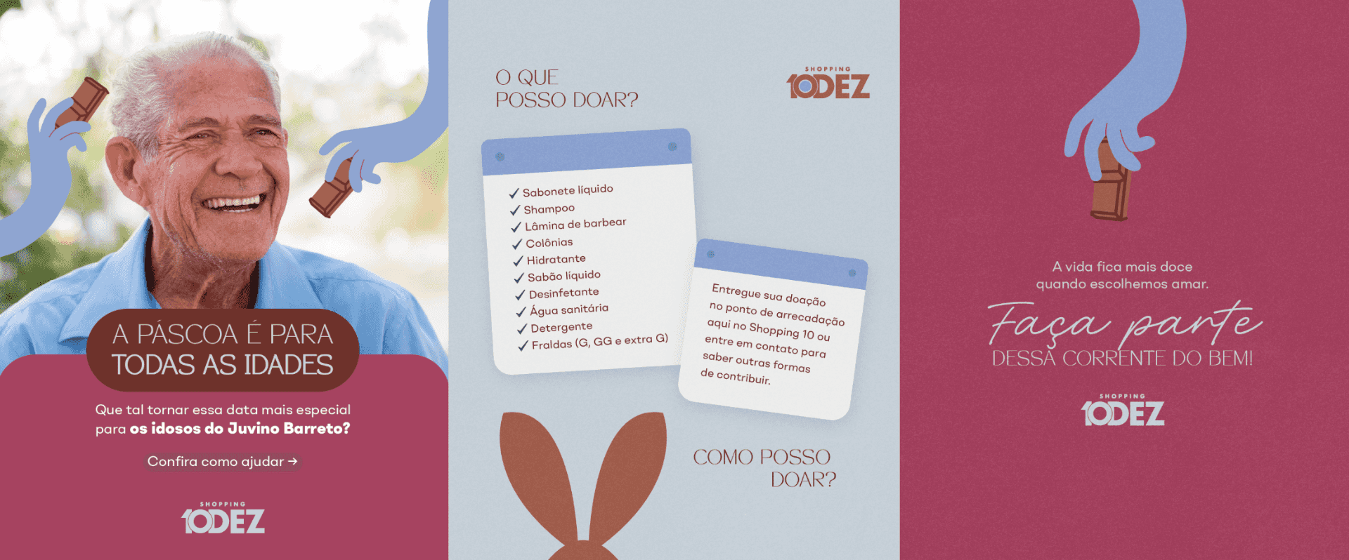 Peças da ação social em apoio aos idosos do Instituto Juvino Barreto